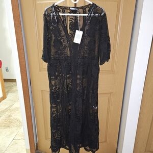 Sheer Black Lace Dress